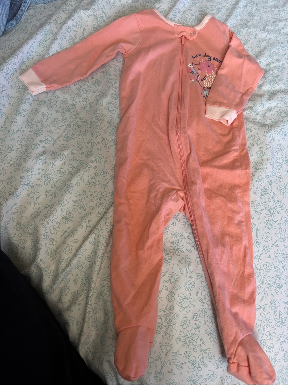 Gerber Coral Zip-Up Baby Sleeper